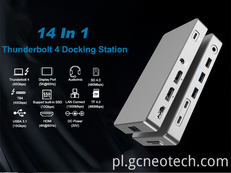 Dock Thunderbolt z kablem Thunderbolt 4 Thunderbolt Dock with Thunderbolt 4 cable